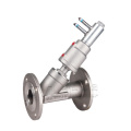CE Threaded air control pneumatic stainless steel angle seat valve